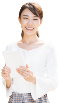 お問い合わせを募集する女性の画像