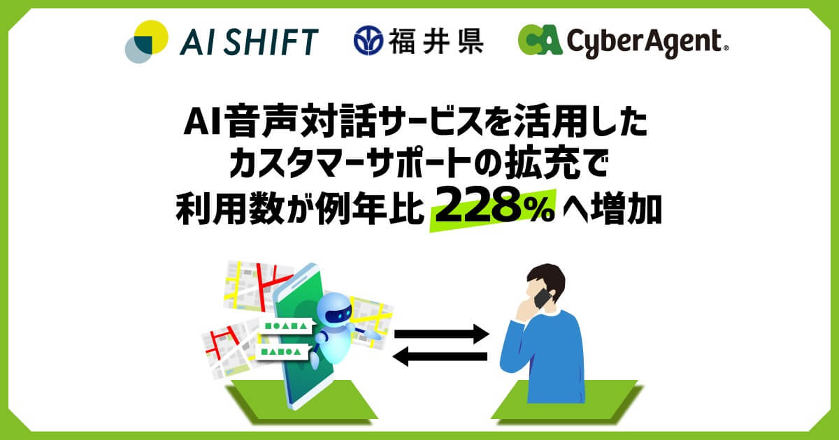 AI Messenger Voicebot、カスタマーサポートの拡充で利用数が例年比228％へ増加